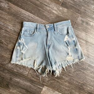 Hollister light wash denim shorts